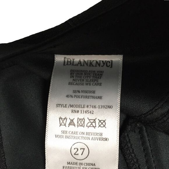 BlankNYC Leggings Happy Hour Black Texture Faux Leather Pull On Pants Women's 27 - Picture 9 of 16